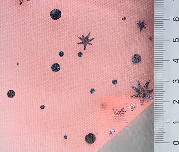 Polyester Foil Embellished Tulle
