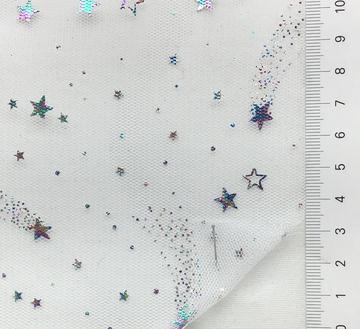 Polyester Foil Embellished Tulle