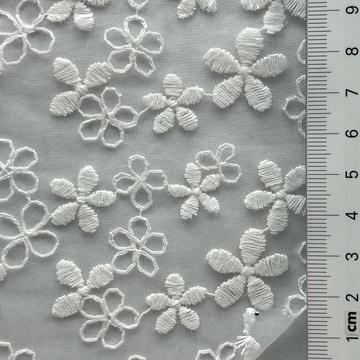 Cotton-blend Embroidery Organza