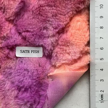Polyester Embossed Vegan Fur