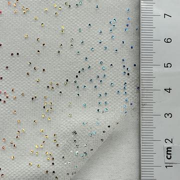 Polyester Foil Embellished Tulle