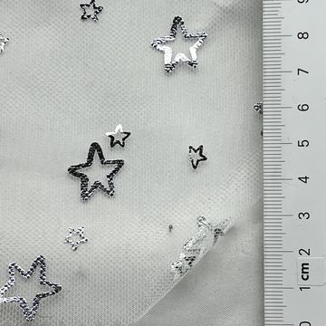 Polyester Foil Embellished Tulle