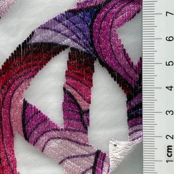 Polyester-blend Puff Print Organza