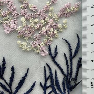 Polyester Embroidery Embellished Tulle