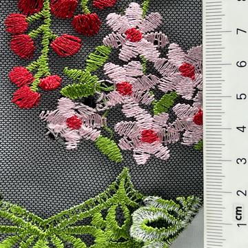 Polyester Embroidery Embellished Tulle