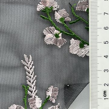 Polyester Embroidery Embellished Tulle