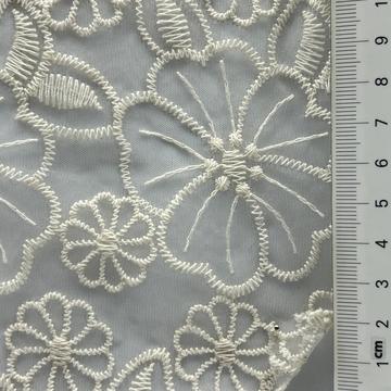 Cotton-blend Embroidery Organza
